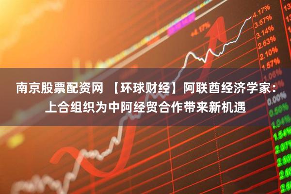 南京股票配资网 【环球财经】阿联酋经济学家：上合组织为中阿经贸合作带来新机遇